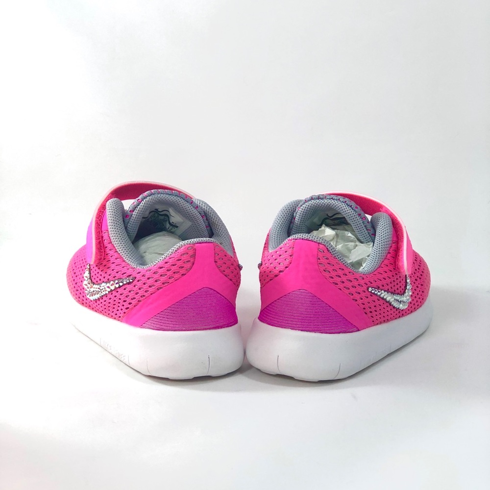 SOLD 💎 Bling Nike Free Run toddler girls size 6c - Picture 5 of 8